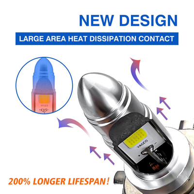 HS1 BA20D H6 White Motorcycle Led Headlight Bulb 1000lm High Low Beam