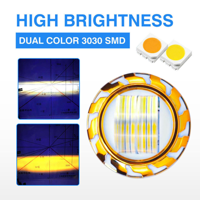 20W 2000LM Motorcycle DRL Headlight White Yellow Light Blue DC12V