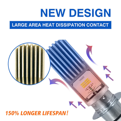 1200LM 12W Motorcycle LED Headlight Bulb CSP H4 HS1 BA20D H6 P15D H6M