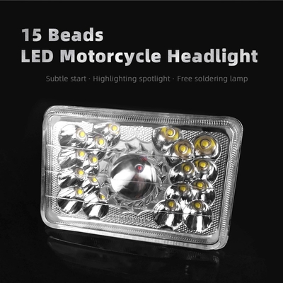High Power Limit Lumen 18 Beads Motorcycle LED Square Headlight