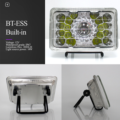 High Power Limit Lumen 18 Beads Motorcycle LED Square Headlight