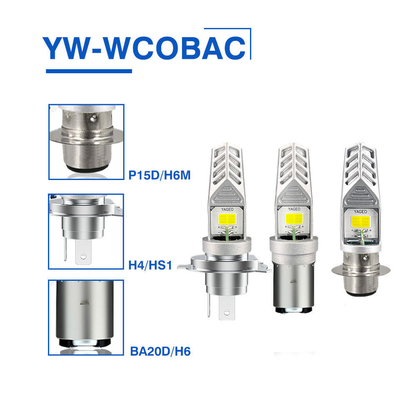 1000lm Motorcycle Headlight Lamp H4 HS1 BA20D H6 P15D Led Headlight Bulb