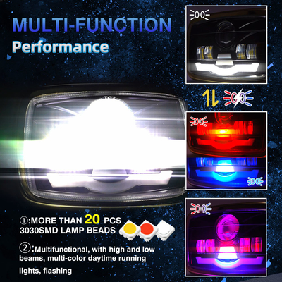 DRL Flash CD70 70cc Motorcycle Headlight Assembly 45W 4800LM DC12V Projector Lens