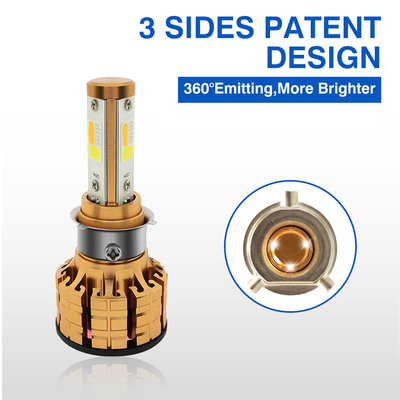 3 Colour Led Headlight For Motorcycle 50000Hrs Lifespan White Function