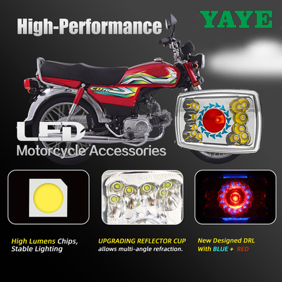 IP67 18LED Motorcycle LED Headlight For Classic CD70 CG125 Motorcycle Headlamp