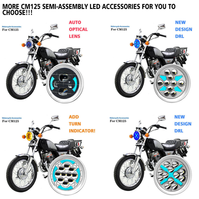 Red Skull Motorcycle DRL Headlight CM125 IP67 Motorcycle Head Lights