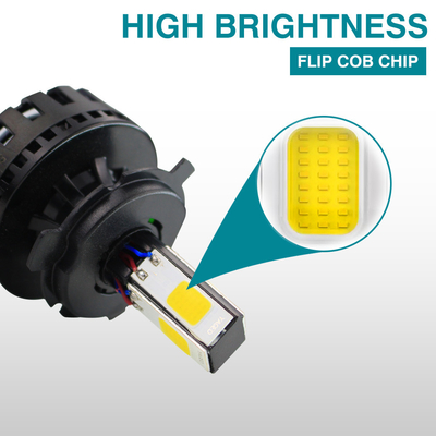 4 Side Emitting Design H4 LED Motorcycle Headlight Simple Installation Waterproof
