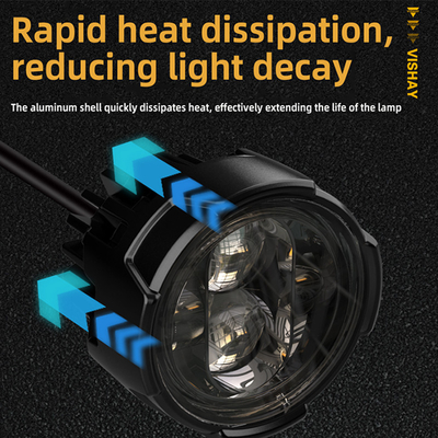 DC8-80V Input Voltage Super Bright 120W LED Motorcycle Spotlight with IP68 Protection