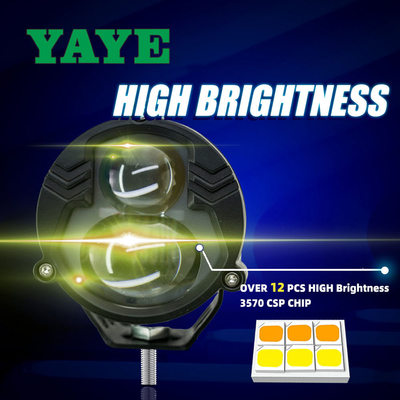 3570CSP Light Source YAYE Exploradoras Motorcycle Laser Projector Lens in White/Yellow