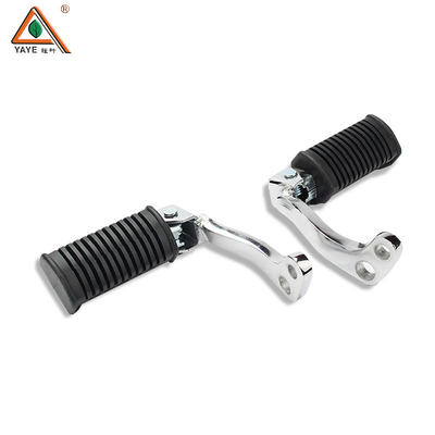 GN125 Motorcycle Front Footrest Parts Aluminum Rubber Wide Foot Pegs For Distribution