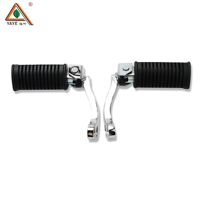 GN125 Motorcycle Front Footrest Parts Aluminum Rubber Wide Foot Pegs For Distribution