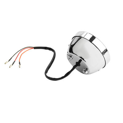 Vintage Mesh Motorcycle Tail Light with Red Lenses and Durable Construction for Harley Chopper Bobber Cafe Racer