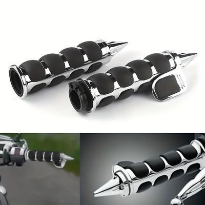For Zinc Alloy Motorcycle Handle Grip 22/25MM Driver's Glue Modification Accessories Pointed Design