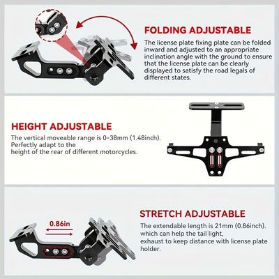 Universal Motorcycle Tail Tidy Motorcycle License Plate Holder Mount Motorcycle License Plate Bracket Fender Eliminator Kit