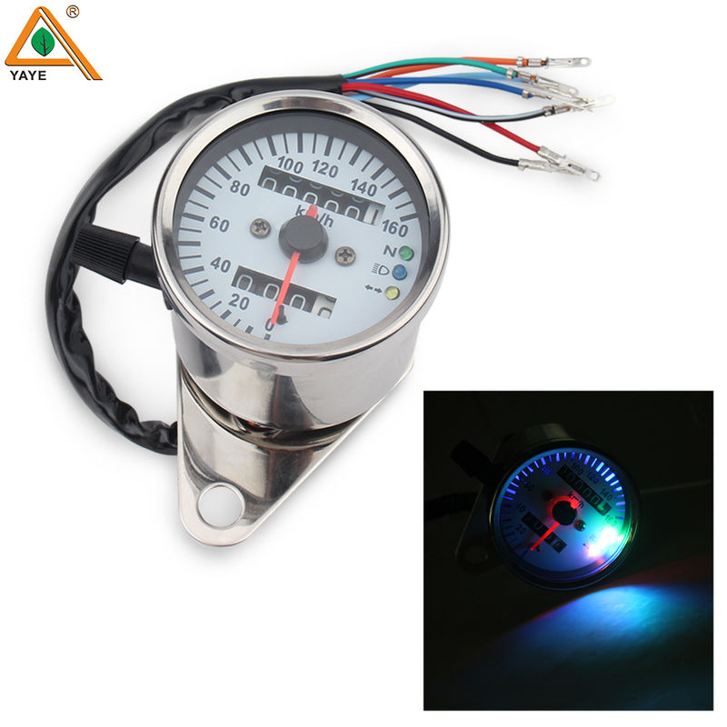 DC 12V Universal Motorcycle Odometer Speedometer Tachometer Motorbike Refit Vintage Instrument Scooter Motor Retro Meter