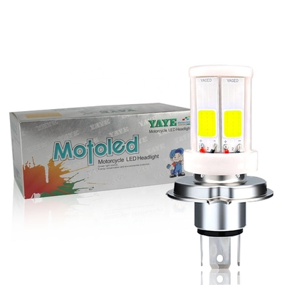 2400lm 50000 ساعت H4 HS1 BA20D H6 P15D H6M 4 COB سر سر سرامیکی LED چراغ مه