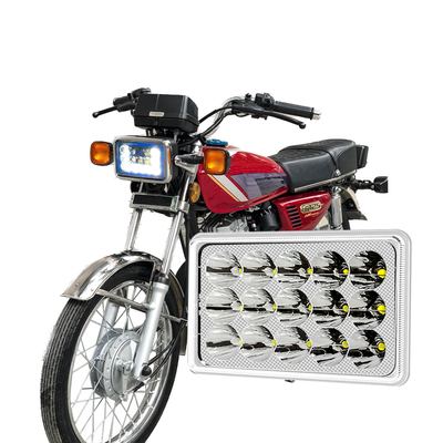 چراغ جلوی LED YAYE CG125 با 12 چیپ، DC12V، سفید و آبی، چراغ موتورسیکلت DRL