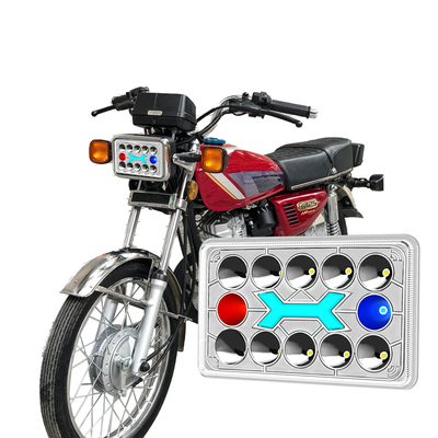 چراغ جلوی LED CG125 DC12V سفید با نور بالا و پایین و DRL قرمز و آبی
